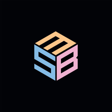 MSB Letter Logo Hexagon Shape