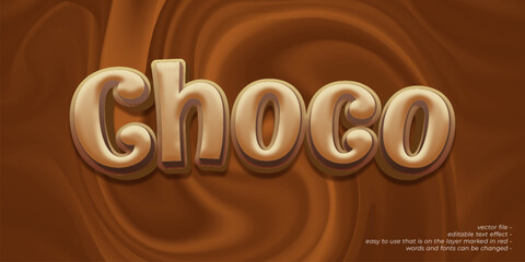 Choco 3d text style editable font effect