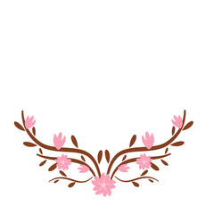 flower leaf laurel award frame