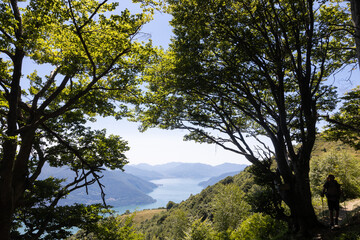 Blick auf den Lago Maggiore von Alpe di Naccio, Centovalli, Tessin