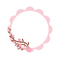 circle leaves wedding frame