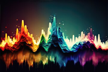 Colorful sound waves