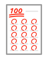 100点満点のテスト