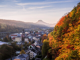 panorama of the town Bad Schandau