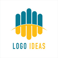Simple city line shape logo concept design