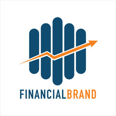 Abstract business finance logo concept design