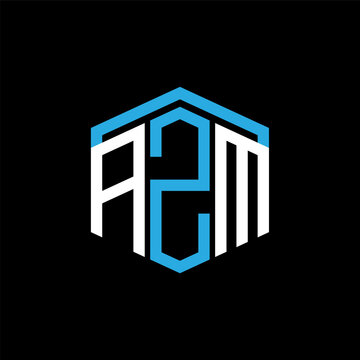 AZM letter logo abstract creative design. AZM unique design	