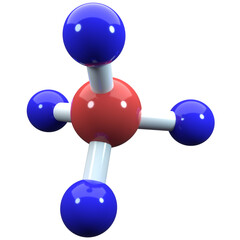 3d molecule icon, for UI, poster, banner, social media post. 3D rendering