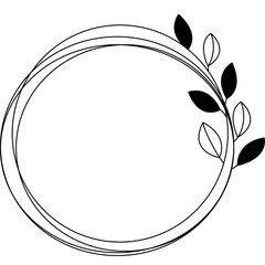 Circle frame SVG illustration art	