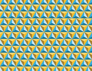 Vector illustration of 3D editable triangle background pattern.