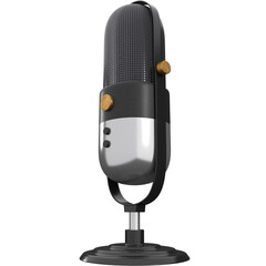 3d microphone icon, for UI, poster, banner, social media post. 3D rendering