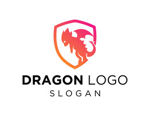 Logo about Dragon on a white background. created using the CorelDraw application.