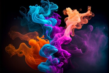 Obraz premium Abstract backgrounds colorful smoke