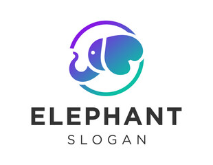 Logo about Elephant on a white background. created using the CorelDraw application.