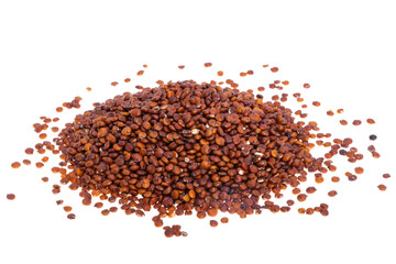 red quinoa isolated