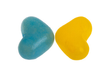 jelly bean heart isolated