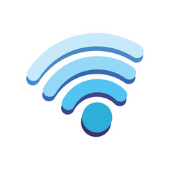 Wi Fi Network icon 3D creative design, Vector Illustration.