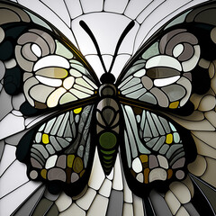 glass butterfly Generative AI