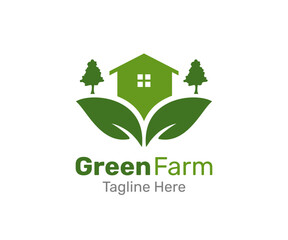 Green nature logo design template. Modern and simple logo for nature company