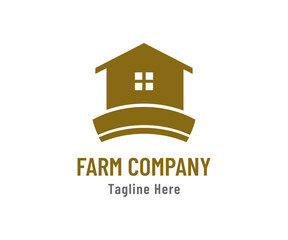 Green nature farm logo design template. Modern farm logo for company