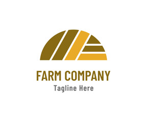 Green nature farm logo design template. Modern farm logo for company