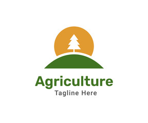Agriculture logo design template. Modern logo for company farm