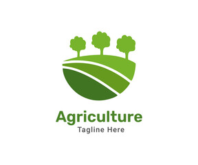Agriculture logo design template. Modern logo for company farm