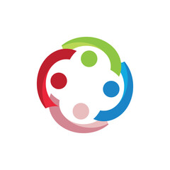 Adoption and community care Logo template vector