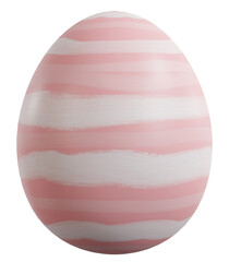 Pink painting easter egg, 3d rendering