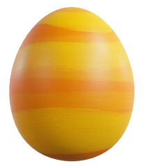 Yellow painting easter egg, 3d rendering