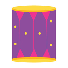 Drum Diwali Sticker Color 2D Illustration