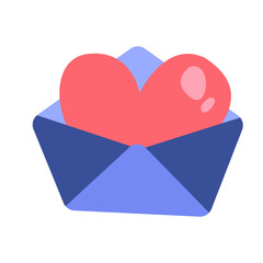 Message Love Valentine Sticker Color 2D Illustration