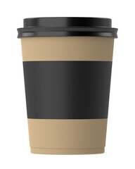 3D coffee cup. 3D illustration.