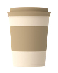3D coffee cup. 3D illustration.