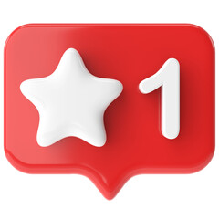 3D score. 1 point. 3D illustration.