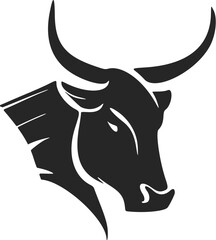 Simple yet powerful Black and white bull logo. Ideal for a wide range of industries.