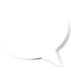 3d Message Icon on White, for UI, poster, banner, social media post. 3D rendering