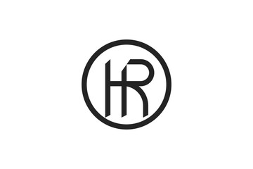 HR logo design vector
