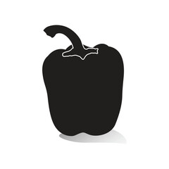 Peppers silhouette design. Pepper vegetable template icon. Vector illustration.