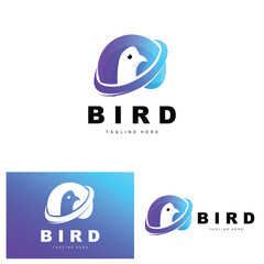 Bird Logo, Bird Wings Vector, Minimalist Design, For Product Branding, Template Icon Illustration