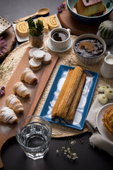 Assorted peruvian desserts peru sweet food buffet table brunch