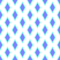 Vivid seamless repeating pattern of blue rhombus for wallpapers, textile, fabric and other surfaces