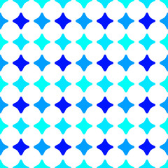 Vivid seamless repeating pattern of blue and dark blue rhombus for wallpapers, textile, fabric and other surfaces