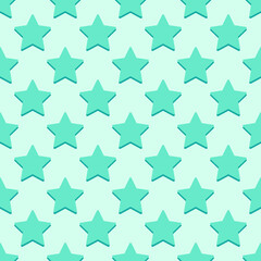 Vivid seamless repeating pattern of light green stars for wallpapers, textile, fabric and other surfaces