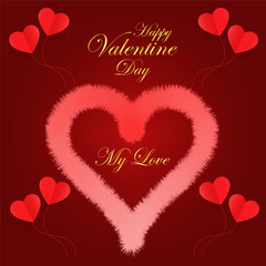 valentine background with hearts