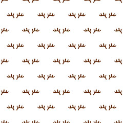 Colorful seamless pattern of deer antler for fabric, textile, wrappers and other various surfaces