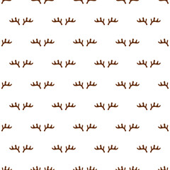 Colorful seamless pattern of deer antler for fabric, textile, wrappers and other various surfaces