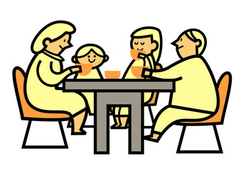 family having a meal