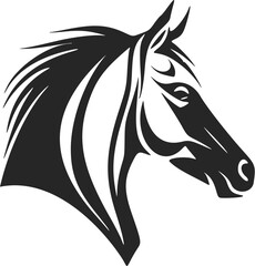Fototapeta na wymiar Universal Black and white horse logo. Perfect for any company looking for a stylish and professional look.