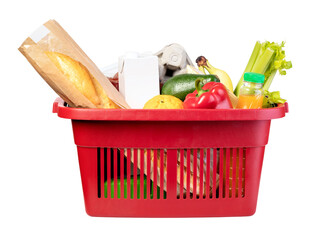 Plastic shopping basket